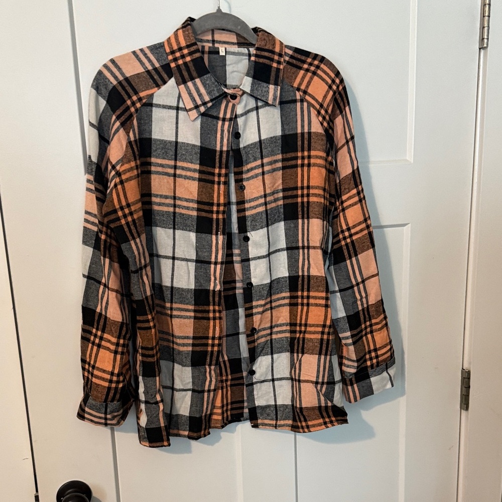 Plaid Button-Up Shirt